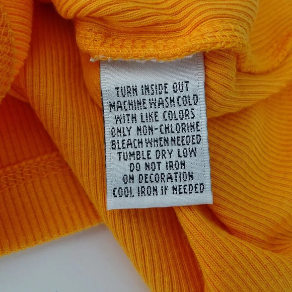 Hannah Orange Ribbed Tank Top Sleeveless Women Size M Rhinestone Studded Trim - Picture 6 of 6